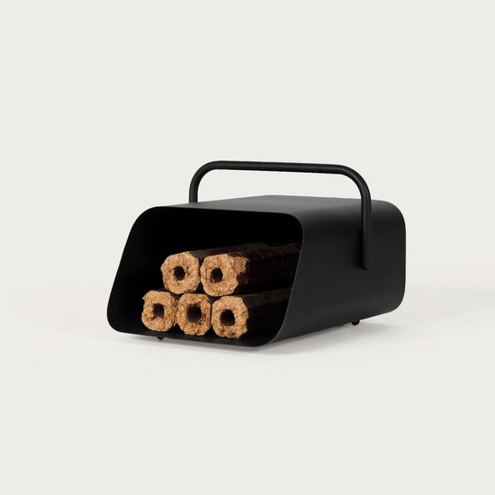 Cozy Wood Basket - Black