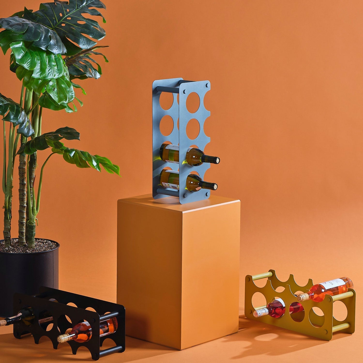 Cardboard wine online rack